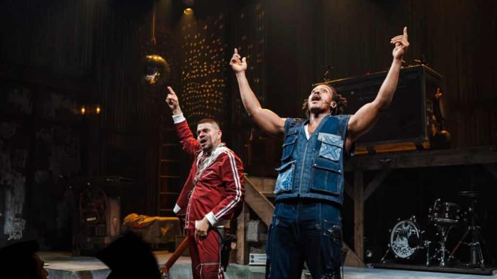 Brian Quijada and Nygel D. Robinson performing Mexodus